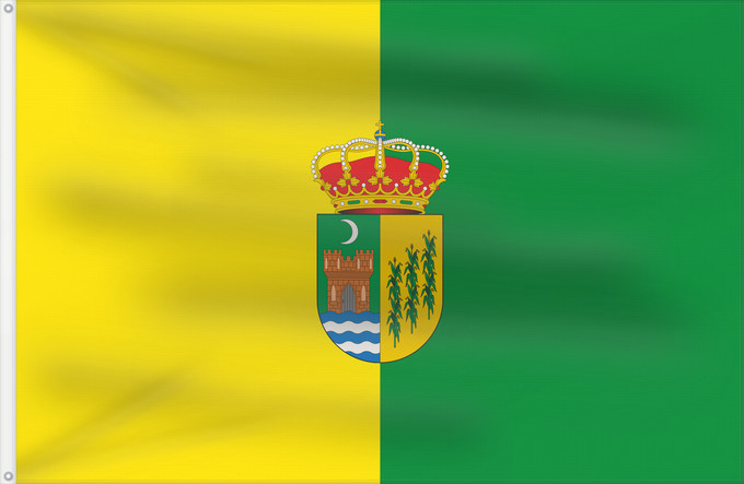 Bandera, con dos ojales metálicos y lado del asta reforzado: Láchar Granada Láchar, Granada, Spain Láchar Láchar, Granada, España.