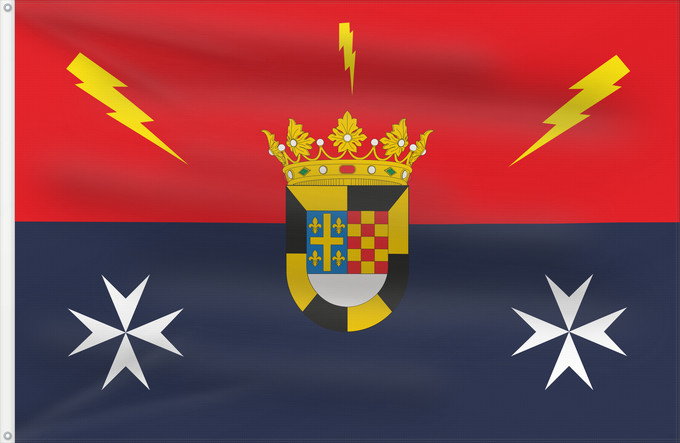 Bandera, con dos ojales metálicos y lado del asta reforzado: Lalueza Lalueza-Huesca-Spain Lalueza-Huesca