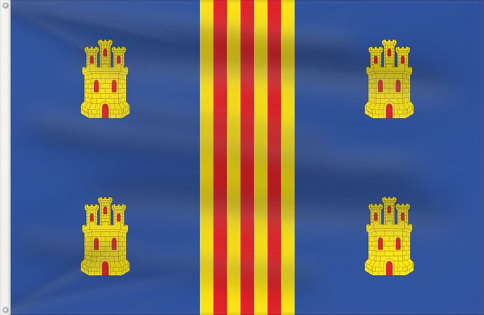 Bandera, con dos ojales metálicos y lado del asta reforzado: Lascuarre Lascuarre-Huesca-Spain Lascuarre-Huesca