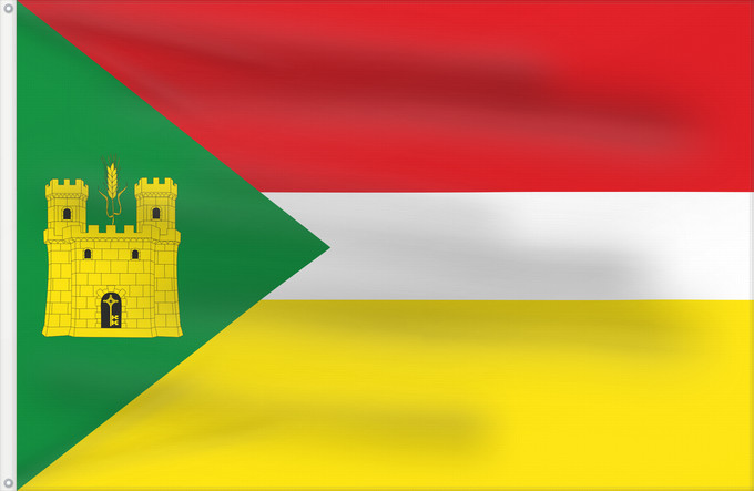 Bandera, con dos ojales metálicos y lado del asta reforzado: Lituénigo	Lituénigo-Zaragoza-Spain	Lituénigo-Zaragoza