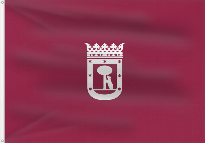 Flag, with two metal eyelets and reinforced hoist: Madrid