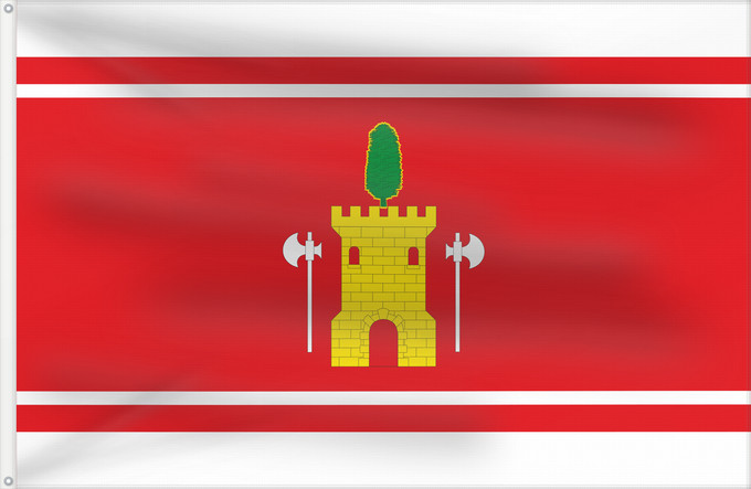 Bandera, con dos ojales metálicos y lado del asta reforzado: Maleján	Maleján-Zaragoza-Spain	Maleján-Zaragoza
