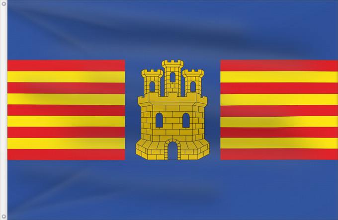 Bandera, con dos ojales metálicos y lado del asta reforzado: Maluenda Coat of arms of Maluenda-Zaragoza-Spain Maluenda-Zaragoza