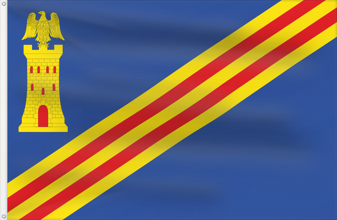 Bandera, con dos ojales metálicos y lado del asta reforzado: Marracos	Marracos-Zaragoza-Spain	Marracos-Zaragoza