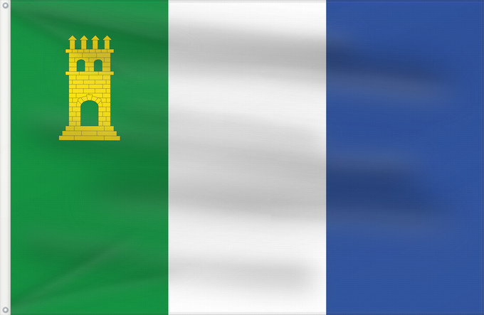 Flag, with two metal eyelets and reinforced hoist: Martorell It is easy to put a border around this flag image Apaisada Apaïsada