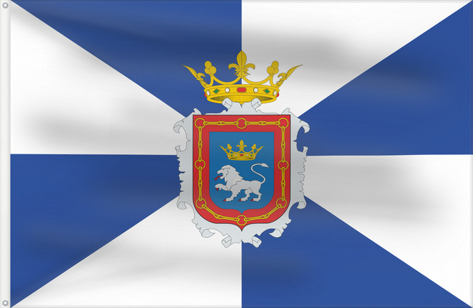 Bandera, con dos ojales metálicos y lado del asta reforzado: Pamplona  antigua 3	Pamplona (former) 3	Pampelune (ancienne) 3	Pamplona (antigua) 3	Pamplona (ehemalig) 3	Pamplona (antica) 3	Ciudad de Pamplona  Navarra-España  hasta 1923