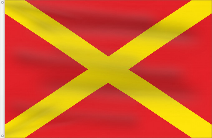 Bandera, con dos ojales metálicos y lado del asta reforzado: Per a Petra Imaginary flag, not real O insignia inexistente