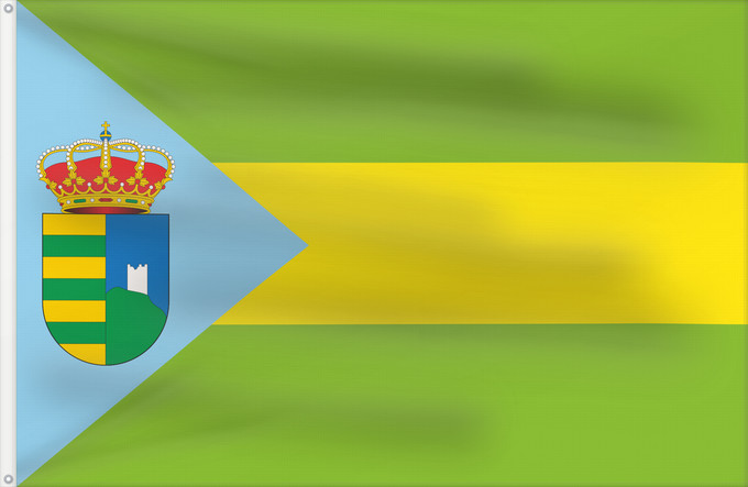 Bandera, con dos ojales metálicos y lado del asta reforzado: Pruna  Sevilla	Pruna, Seville, Spain	Pruna	Pruna, Sevilla, España