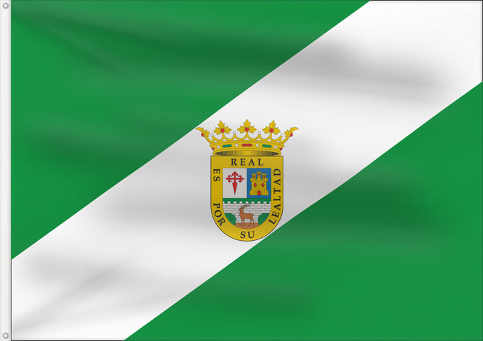 Bandera, con dos ojales metálicos y lado del asta reforzado: El Real de la Jara Sevilla El Real de la Jara, Seville, Spain El Real de la Jara El Real de la Jara, Sevilla, España