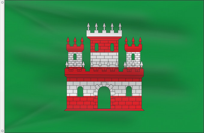 Bandera, con dos ojales metálicos y lado del asta reforzado: Sant Aniol de Finestres	Sant Aniol de Finestrás Bandera apaisada	Sant Aniol de Finestres Bandera apaïsada
