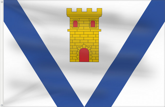 Bandera, con dos ojales metálicos y lado del asta reforzado: Secastilla	Secastilla-Huesca-Spain	Secastilla (Huesca)	Secastilla-Huesca