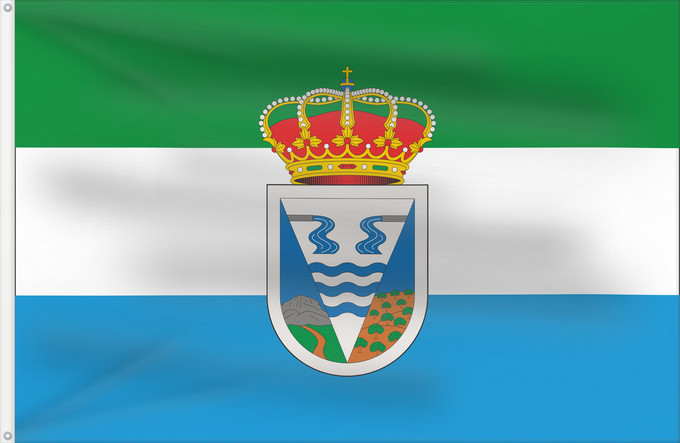 Bandera, con dos ojales metálicos y lado del asta reforzado: Serrato Málaga E.L.A. de Serrato, Málaga, Spain E.L.A. de Serrato, Málaga E