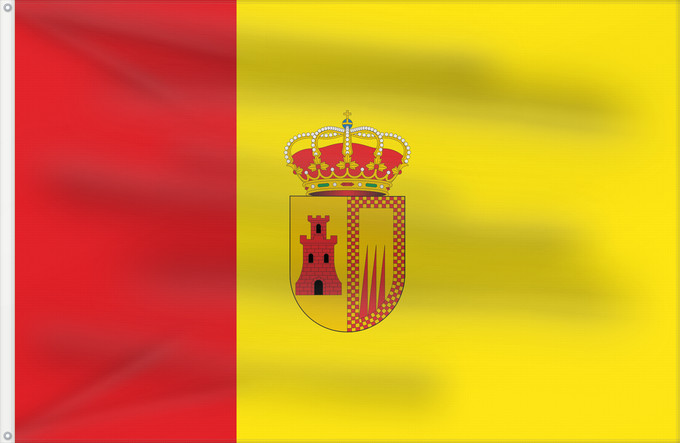 Bandera, con dos ojales metálicos y lado del asta reforzado: Torre-Cardela  Granada	Torre-Cardela, Granada, Spain	Torre-Cardela	Torre-Cardela, Granada, España