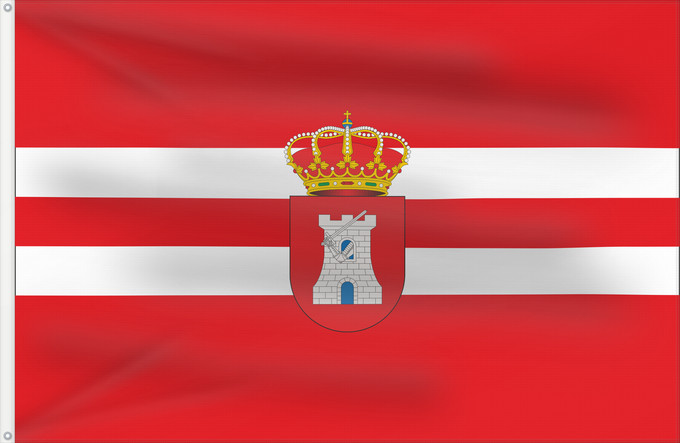 Bandera, con dos ojales metálicos y lado del asta reforzado: Torreblascopedro Jaén Torreblascopedro, Jaén, Spain Torreblascopedro, Jaén Torreblascopedro, Jaén, España