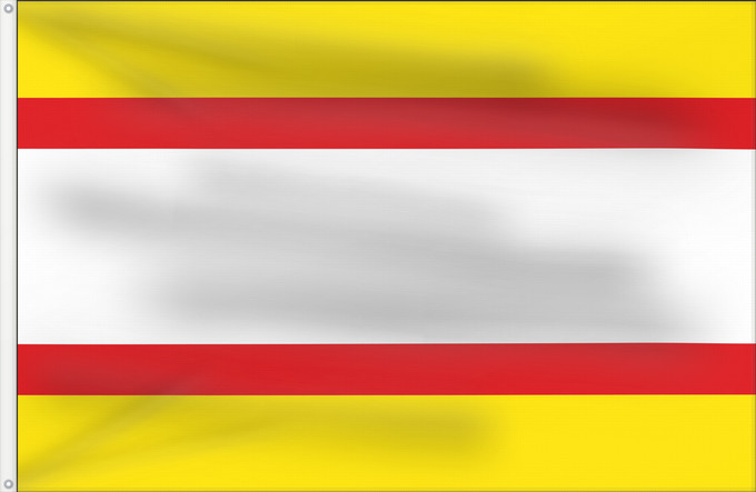 Bandera, con dos ojales metálicos y lado del asta reforzado: Utrera	Utrera, province of Seville, Andalusia  Spain