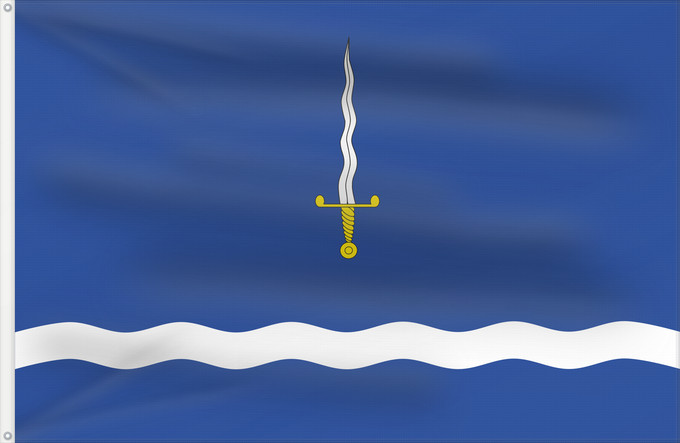 Bandera, con dos ojales metálicos y lado del asta reforzado: Vespella de Gaià	Apaisada	Apaïsada de proporcions dos dalt per tres de llarg