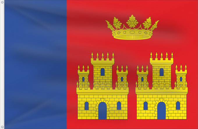 Bandera, con dos ojales metálicos y lado del asta reforzado: Villasila de Valdavia	Villasila de Valdavia  Palencia, Spain	Municipal de Villasila de Valdavia  Palencia