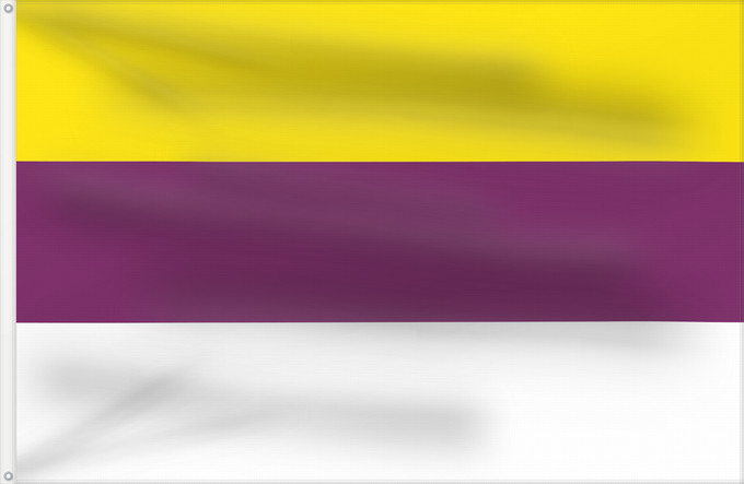 Bandera, con dos ojales metálicos y lado del asta reforzado: Vinyols i els Arcs	It is easy to put a border around this flag image