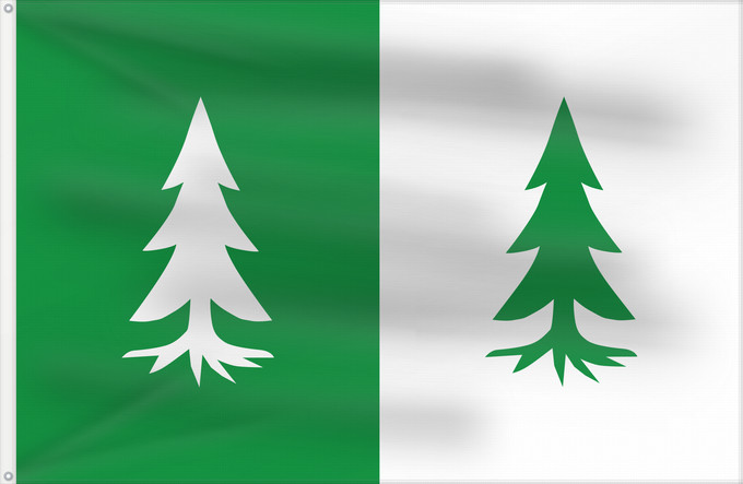 Bandera, con dos ojales metálicos y lado del asta reforzado: Yunquera Spain Yunquera, in Málaga province, Spain Yunquera Rectangular en la proporción de una vez y media más larga que ancha