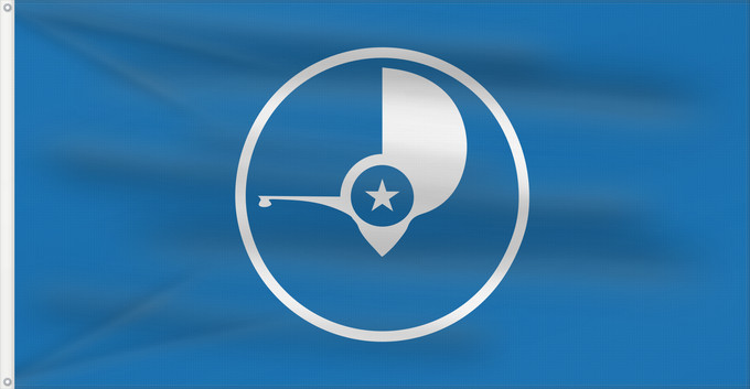 Flag, with two metal eyelets and reinforced hoist: Yap Guaire