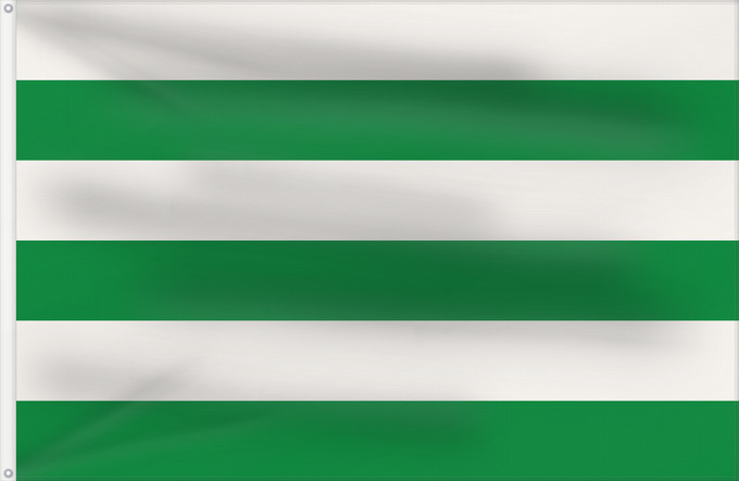 Flag, with two metal eyelets and reinforced hoist: Commune de Saint-Pol-sur-Mer 59 Nord-France Saint-Pol-sur-Mer (59) Commune de Saint-Pol-sur-Mer 59 Nord-France « Fascé de 6 pièces de sinople et d argent