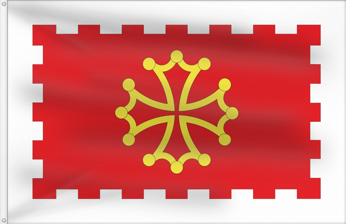 Flag, with two metal eyelets and reinforced hoist: Non-offiicel fr département Aude Aude Département de l Aude Aude (no oficial) Aude (inoffiziell) Aude (non ufficiale) Banniel departamant an Aude