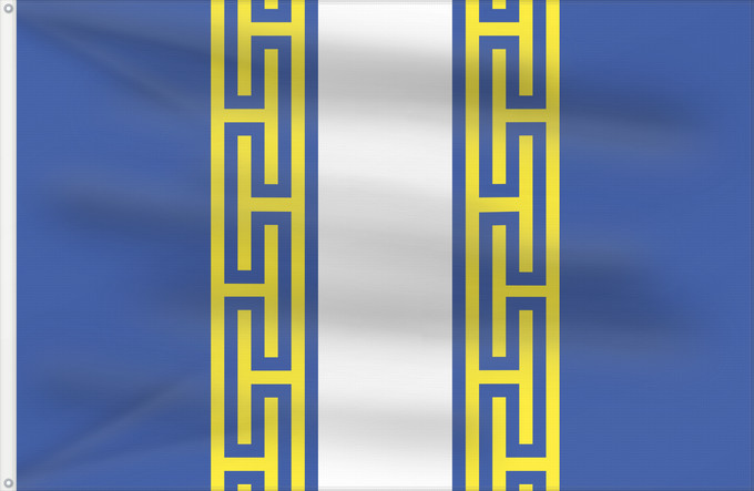 Bandera, con dos ojales metálicos y lado del asta reforzado: Fr département Haute-Marne	Haute-Marne	Département de la Haute-Marne