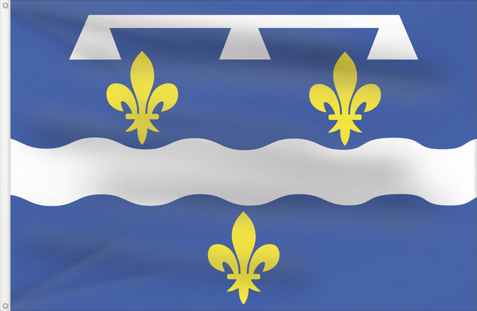 Flag, with two metal eyelets and reinforced hoist: Fr département Loiret	Loiret	Département du Loiret