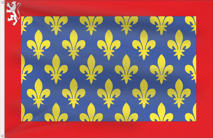 Bandera, con dos ojales metálicos y lado del asta reforzado: Fr département Sarthe	Sarthe	Département de la Sarthe	Banniel departamant ar Sarthe  pe ar Seurzh
