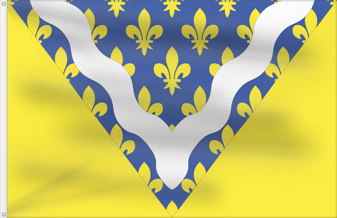 Bandera, con dos ojales metálicos y lado del asta reforzado: Culturel pour le département du Val-de-Marne	Cultural flag of Val-de-Marne	Culturel du département du Val-de-Marne	Val-de-Marne	Kulturflagge des Départements Val-de-Marne	Bandiera culturale del Val-de-Marne