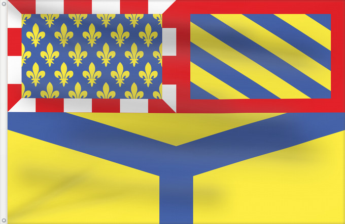 Flag, with two metal eyelets and reinforced hoist: Fr département Yonne Yonne Département de l Yonne