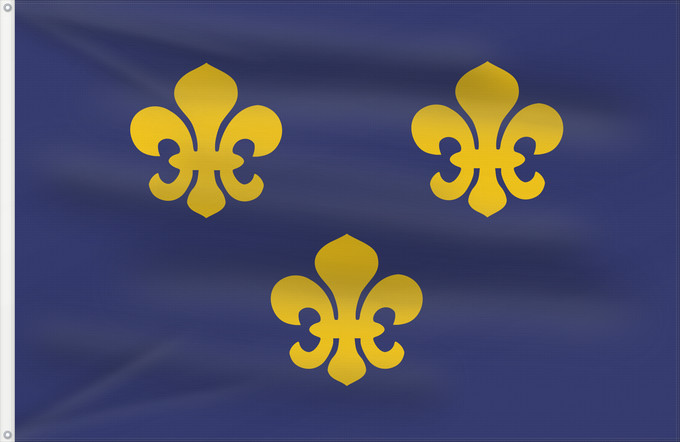 Flag, with two metal eyelets and reinforced hoist: Medieval France France médiévale Francia medieval Mittelalterliches Frankreich Francia medievale Present day s Île-de-France