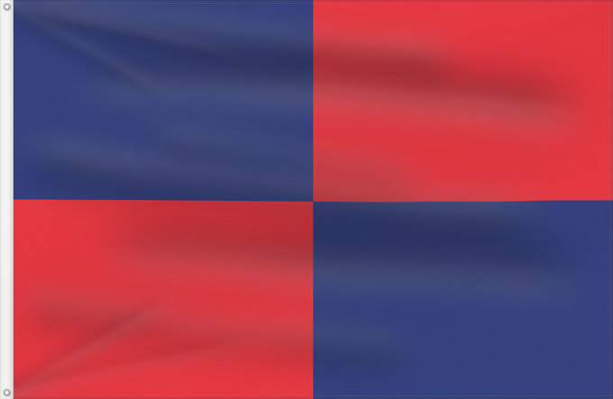 Flagge, mit zwei Metallösen und verstärktem Besatzband: Nuku Hiva Short-lived Kingdom of Nuku Hiva from July 3 to July 26, 1835. In the Marquesas Islands Royaume de Nuku Hiva (3–26 juillet 1835) Reino de Nuku Hiva (3–26 de julio de 1835) Königreich Nuku Hiva (3.–26. Juli 1835) Regno di Nuku Hiva (3–26 luglio 1