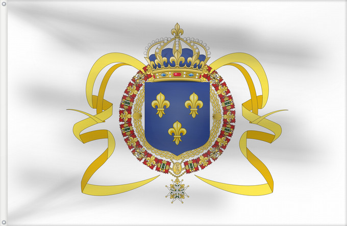 Flag, with two metal eyelets and reinforced hoist: Pavillon LouisXIV