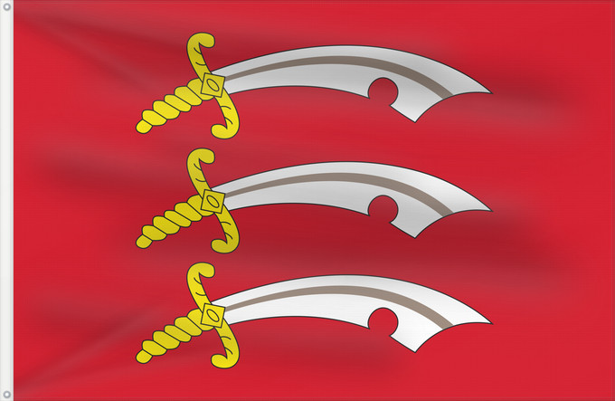 Bandera, con dos ojales metálicos y lado del asta reforzado: Essex