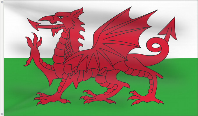 Flag, with two metal eyelets and reinforced hoist: Wales 2 Wales Pays de Galles Gales Wale Galles Walii Wīelisc Fana علم ويلز Banniel Kembre Cymru Galesko bandera Walesin Breataine Bige Brattag Vretin Walesa Kembra Valliae Знаме на Велс Couleu de Galles Флаг Уэльса Прапор Уельсу