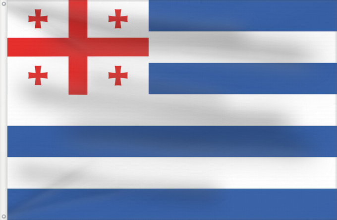 Bandera, con dos ojales metálicos y lado del asta reforzado: Adjara	Adjara  Ajaria	Adjaria	Adscharien	Adzharia	Флаг Аджарии	Прапор Аджарії