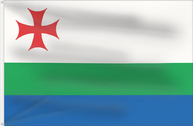 Drapeau, avec deux œillets métalliques et guindant renforcé : Akhalkalaki Municipality	Municipalité d'Akhalkalaki	Municipalidad de Ajalkalaki	Gemeinde Achalkalaki	Comune di Akhalkalaki	ახალქალაქის მუნიციპალიტეტის დროშა
