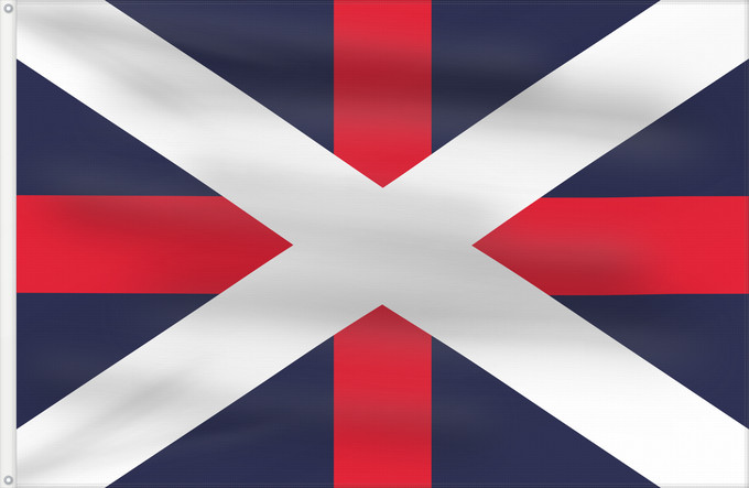 Drapeau, avec deux œillets métalliques et guindant renforcé : Naval Ensign of Georgia