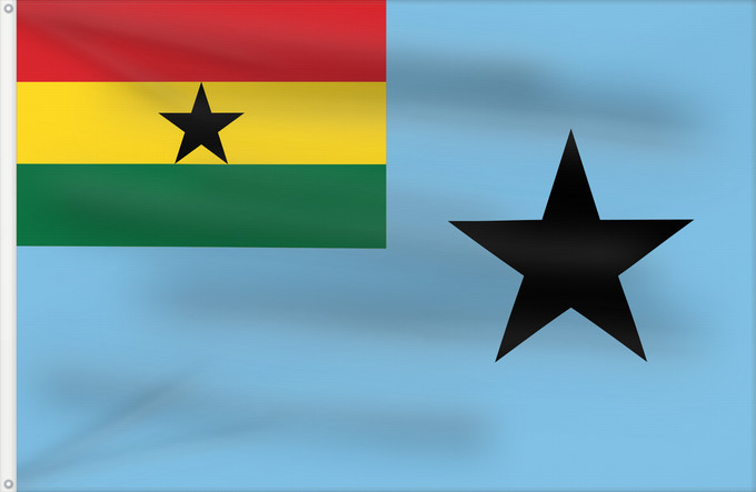 Drapeau, avec deux œillets métalliques et guindant renforcé : Civil Air Ensign of Ghana