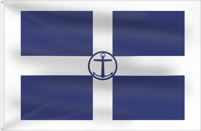 Bandera, con dos ojales metálicos y lado del asta reforzado: Greek pilot boat ensign