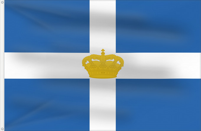 Flag, with two metal eyelets and reinforced hoist: Kingdom of Greece