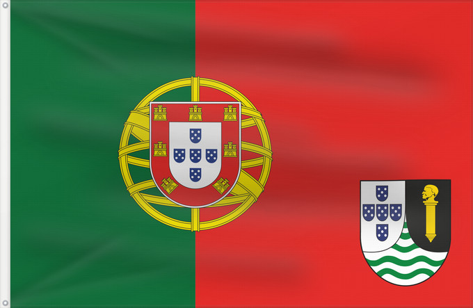 Bandera, con dos ojales metálicos y lado del asta reforzado: Portuguese Guinea  1965 proposal	Proposed flag of Portuguese Guinea	Guinée portugaise (proposition de 1965)	Guinea Portuguesa (propuesta de 1965)	Portugiesisch-Guinea (1965 Vorschlag)	Guinea portoghese (proposta del 1965)
