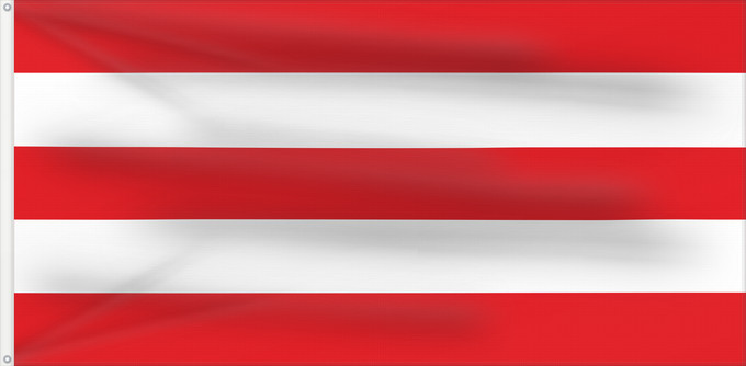 Flag, with two metal eyelets and reinforced hoist: Varaždin Croatian city Varaždin