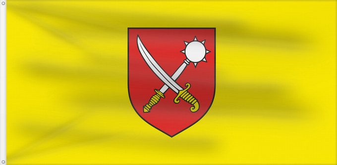 Bandera, con dos ojales metálicos y lado del asta reforzado: Čavla	Municipality of Čavle	Municipalité de Čavle	Municipalidad de Čavle	Gemeinde Čavle	Comune di Zaule di Liburnia	Općine Čavla	Občine Čavla