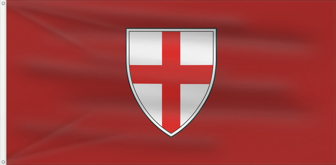 Bandera, con dos ojales metálicos y lado del asta reforzado: Buja	City of Buje	Buje	Stadt Buje	Della Città di Buie	Grada Buja	Mesta Buja