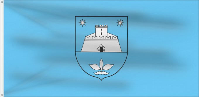 Drapeau, avec deux œillets métalliques et guindant renforcé : Pićna Municipality of Pićan Municipalité de Pićan Municipio de Pićan Gemeinde Pićan Comune di Pedena Općine Pićna Občine Pićna