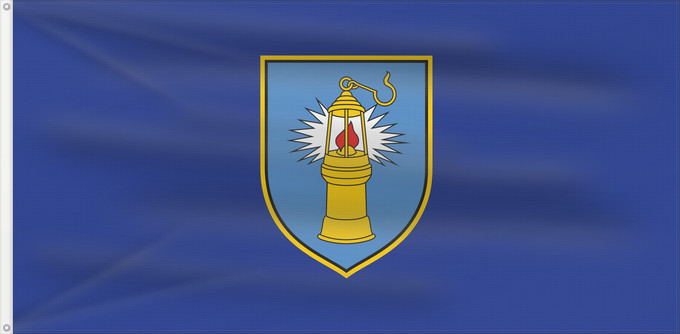 Drapeau, avec deux œillets métalliques et guindant renforcé : Raše	Municipality of Raša	Municipalité de Raša	Municipio de Raša	Gemeinde Raša	Comune di Arsia	Općine Raše	Občine Raše