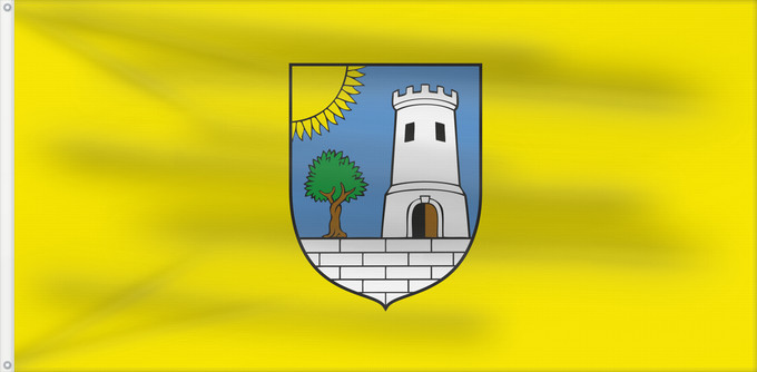 Drapeau, avec deux œillets métalliques et guindant renforcé : Tara-Vabrige	Municipality of Tar-Vabriga	Municipalité de Tar-Vabriga	Municipio de Tar-Vabriga	Gemeinde Tar-Vabriga	Comune di Torre-Abrega	Općine Tara-Vabrige	Občine Tara-Vabrige