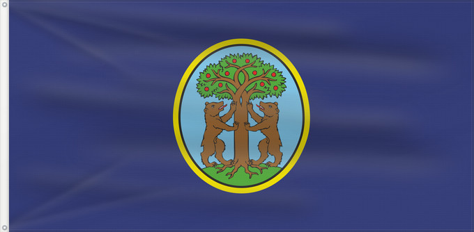 Bandera, con dos ojales metálicos y lado del asta reforzado: Vrsara	Municipality of Vrsar	Municipalité de Vrsar	Municipio de Vrsar	Gemeinde Vrsar	Comune di Orsera	Općine Vrsara	Občine Vrsara
